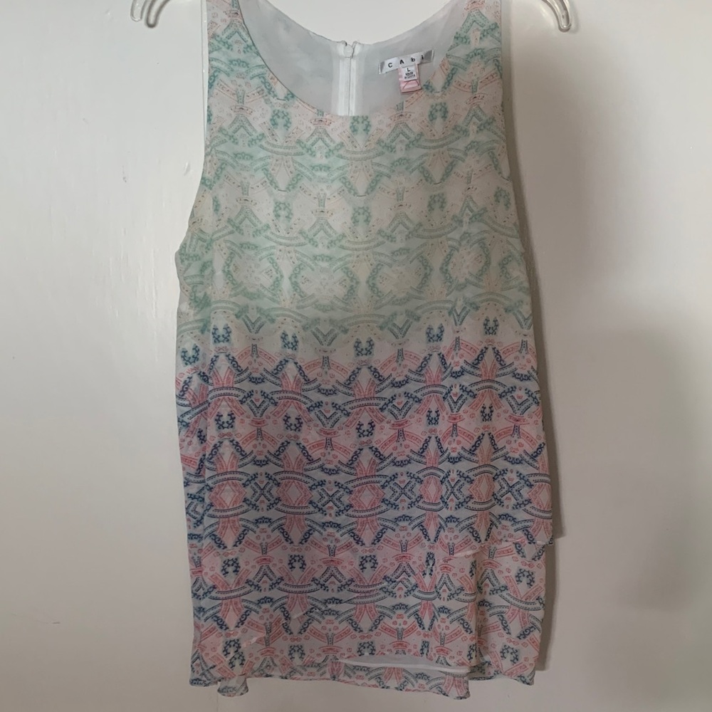 Patterned Sleeveless Top